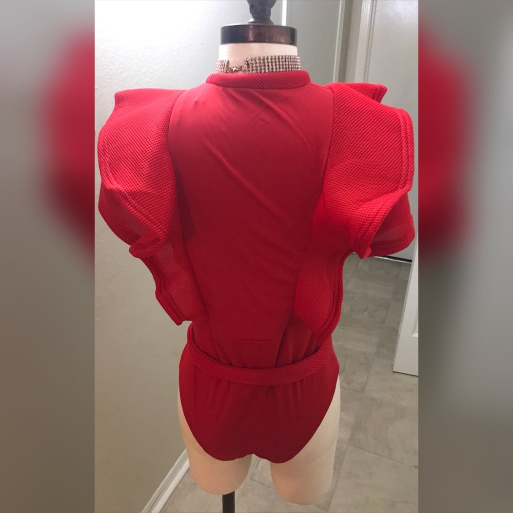 Nakia Sheer Ruffle Bodysuit - Picture 8 of 8